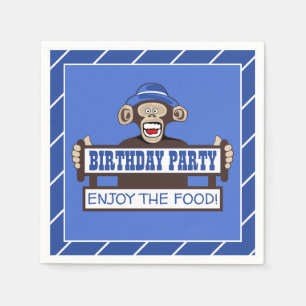 Cheeky Monkey Birthday Party Napkin Servet