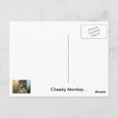Cheeky Monkey - Cute Baby Baboon Briefkaarten (Achterkant)