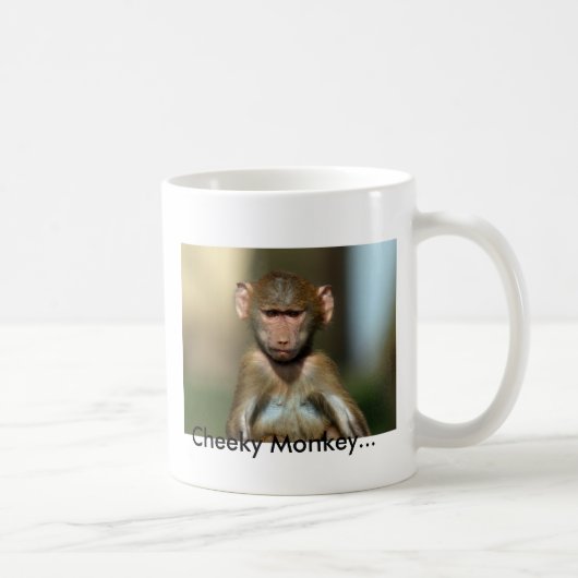 Cheeky Monkey - Cute Baby Baboon Mok / Cup (Rechts)