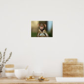 Cheeky Monkey - Cute Baby Baboon Poster / Imprimer (Cuisine)