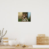 Cheeky Monkey - Cute Baby Baboon Poster / Print (Keuken)