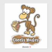 Cheeky Monkey Design Koffer Sticker (Vel)