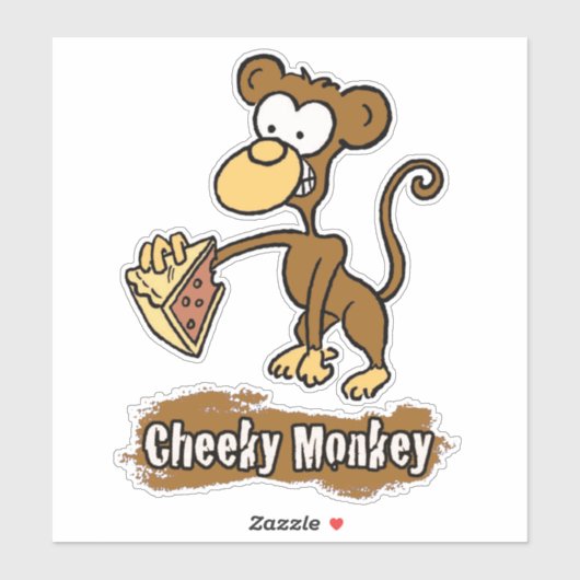 Cheeky Monkey Design Koffer Sticker (Vel)