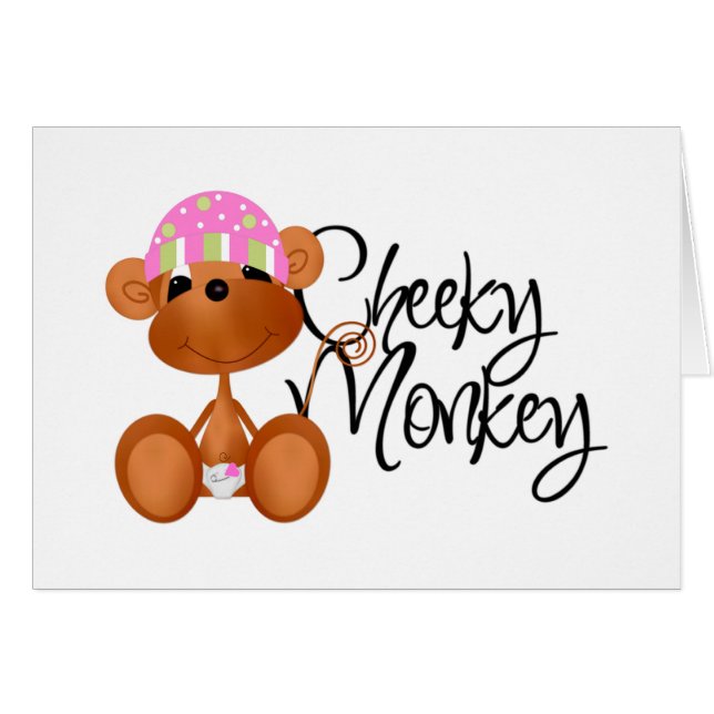 Cheeky Monkey - Girl Tshirts en Gifts (Voorkant Horizontaal)