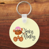 Cheeky Monkey - Girl Tshirts en Gifts Sleutelhanger (Voorkant)