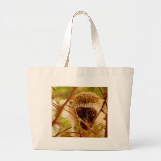 Cheeky Monkey. Grote Tote Bag (Voorkant)