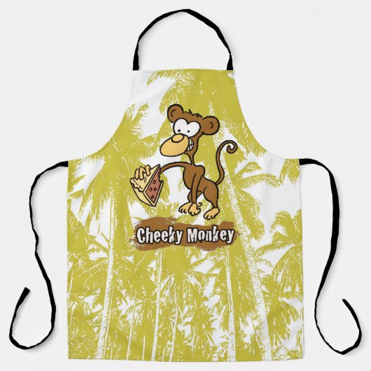 Cheeky Monkey in het Oerwoud Schort (Voorkant)