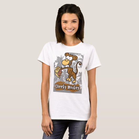 Cheeky Monkey in het Oerwoud T-shirt (Voorkant volledig)