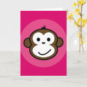 Cheeky Monkey Kaart (Gele Bloem)
