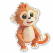 Cheeky Monkey Laptop Sticker (Voorkant)