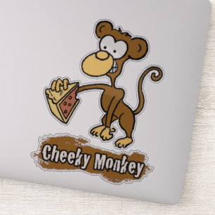 Cheeky Monkey-ontwerp Sticker