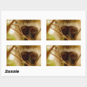 Cheeky Monkey. Rechthoekige Sticker (Vel)