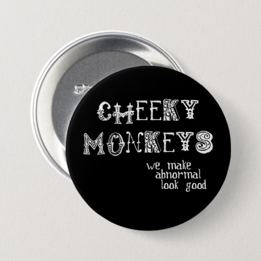 Cheeky Monkeys Button (Voorkant /achterkant)
