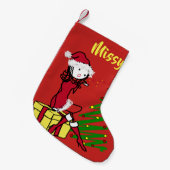 Cheeky Mrs Claus Kerstkous Kleine Kerstsok (Voorkant (Hangend))