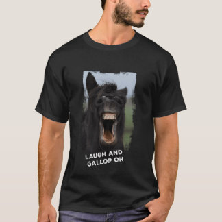 Cheeky paardentanden te zien Lach en Gallop jongen T-shirt