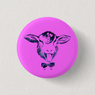 Cheeky schaap met een boeg stropdas ronde button 3,2 cm