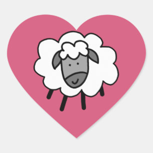 Cheeky Sheep Hart Sticker
