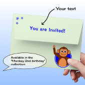 Cheeky singe deuxième anniversaire invitation