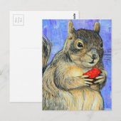 Cheeky Squirrel Painting Briefkaart (Voorkant / Achterkant)