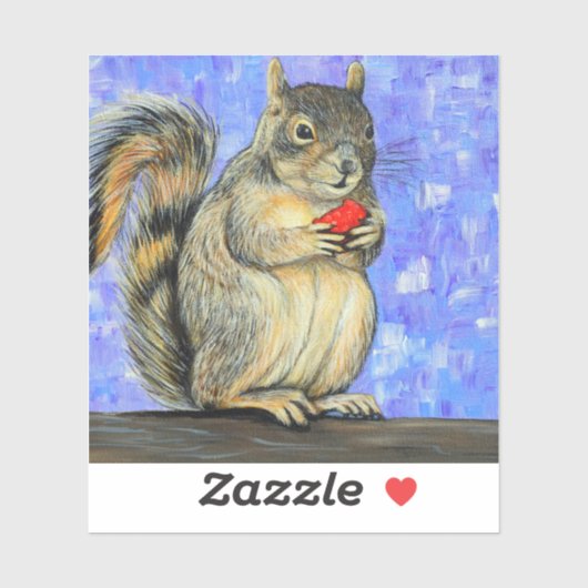 Cheeky Squirrel Painting Sticker (Vel)