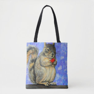 Cheeky Squirrel schilderen Draagtas