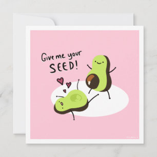 Cheeky Valentijnse  Avocado Feestdagenkaart
