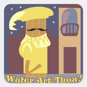 Cheeky Wafer Cookie Gezegde Vierkante Sticker