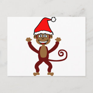 Cheeky Xmas Monkey Feestdagenkaart