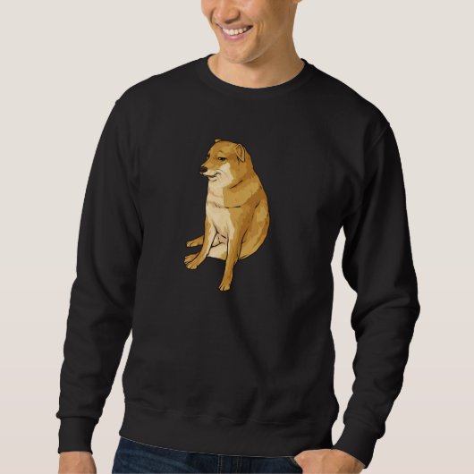 Cheems Chien Funny Shiba Inu Dank Mème Pullover (Devant)