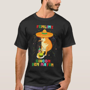 Cheems Dog Meme Feliz Cinco De Mayo Charro Pet Te T-shirt