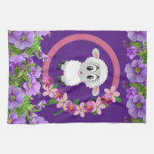 Cheep Floral violet serviette de cuisine (Horizontal)