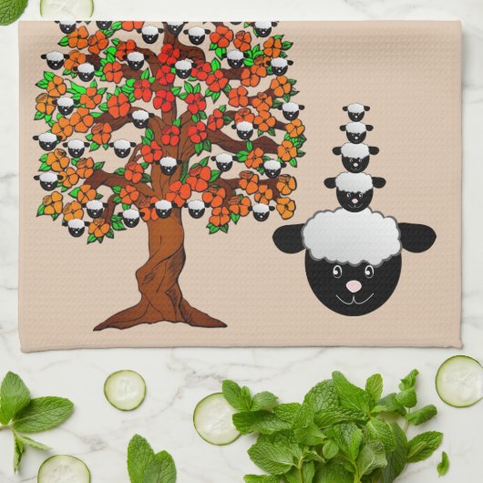 Cheep Tree Beige Cuisine Serviette à main (Plié)