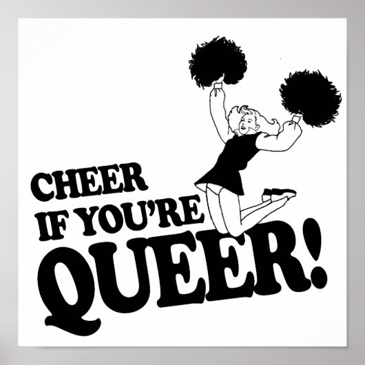 CHEER ALS JE QUEER BENT POSTER (Voorkant)