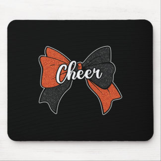Cheer boog oranje zwart grappig sport cheerleader muismat