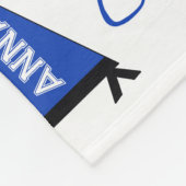 Cheer Camp Blue and Black Cheerleadering Pompom Fleece Deken (Hoek)