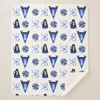 Cheer Camp Blue and Black Cheerleadering Pompom   Sherpa Deken