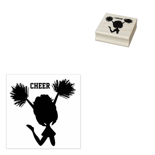 Cheer Cheerleader Rubberstempel (Gestempeld)