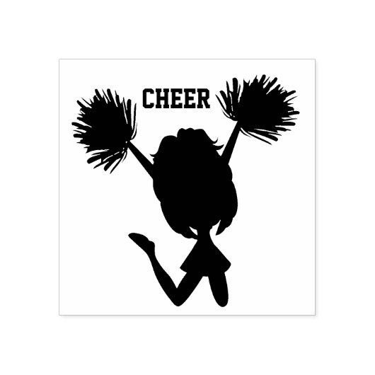 Cheer Cheerleader Rubberstempel (Afrduk)
