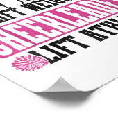 Cheer Cheerleading Athletes Lift Weights Cheerlead Poster (Hoek)