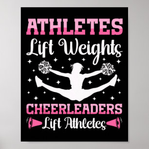 Cheer Cheerleading Atleten Hef Gewicht Cheerlead Poster