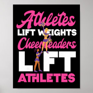 Cheer Cheerleading Atleten Tillen Gewichten Cheerl Poster