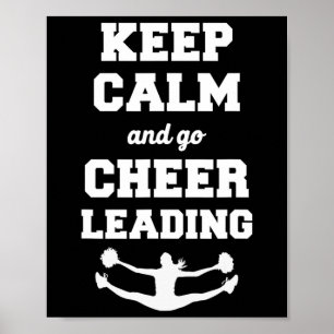 Cheer Cheerleading Blijf Kalmeer En Ga Cheerleaden Poster