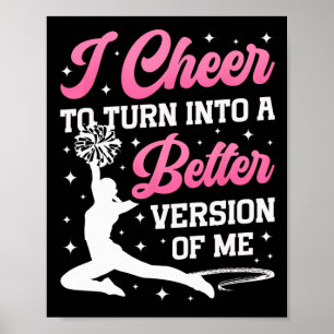 Cheer Cheerleading Ik Cheer Om Een Betere Versie V Poster
