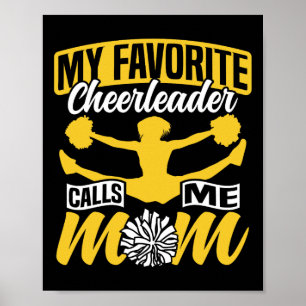 Cheer Cheerleading Moeder Mijn Favoriete Cheerlea Poster