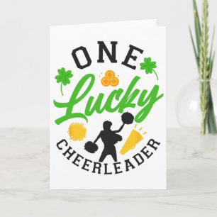 Cheer Cheerleading St Patricks Day Eén Gelukkig Ch Kaart