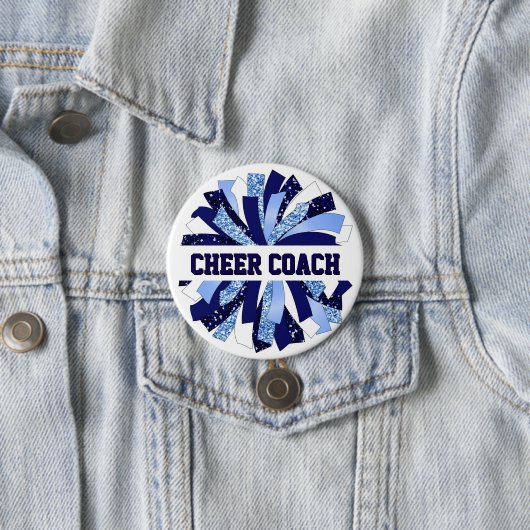 Cheer Coach Button Pin (In situ)