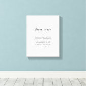 Cheer Coach Definitie Bedankt Cadeau Canvas Afdruk (Insitu (Houten vloer))