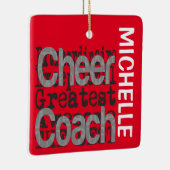 Cheer Coach Extraordinaire CUSTOM Keramisch Ornament (Rechts)