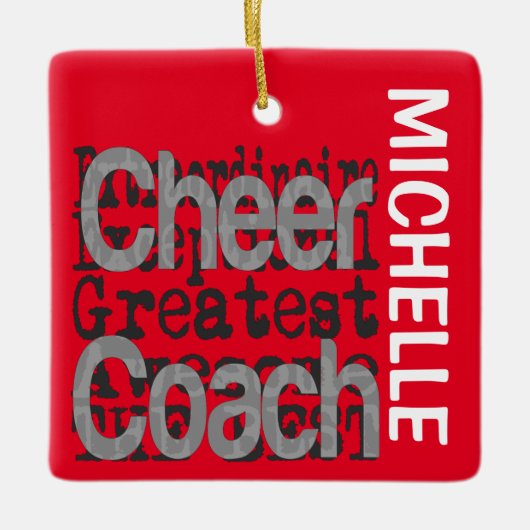 Cheer Coach Extraordinaire CUSTOM Keramisch Ornament (Voorkant)