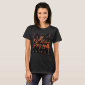 Cheer Coach Lightning Bolt Cheer Leopard Orange Bl T-shirt (Voorkant volledig)